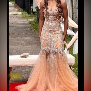 Prom Dress Stoned Beautiful And Delicate